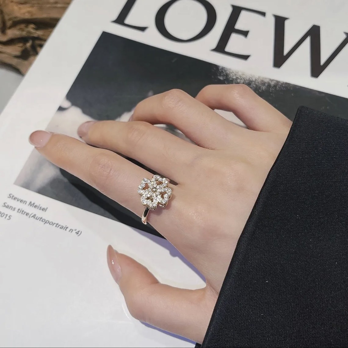 Four-Leaf Clover Rotating Ring