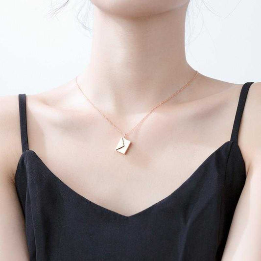 Envelope Pendant Necklace