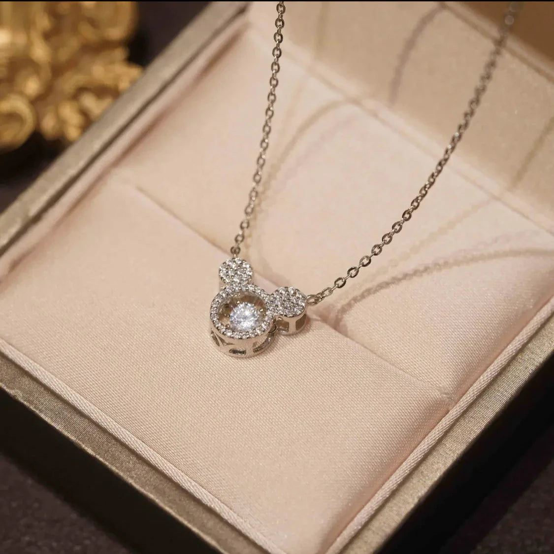 Zircon Crystal Mickey Necklace